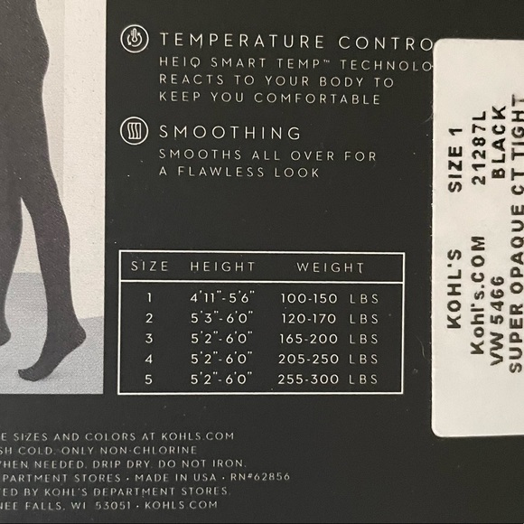 NWT Simply Vera Wang control top tights - Picture 2 of 4